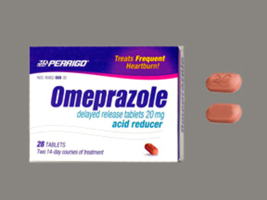 Omeprazole 20mg DR UD Tablets 28ct Perrigo (2 boxes)